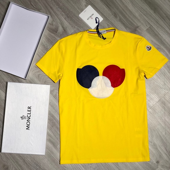 yellow moncler shirt